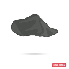 A piece of iron ore color flat icon for web and mobile design