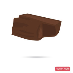 A piece of peat color flat icon for web and mobile design