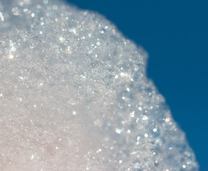 Foam bubbles on a blue background