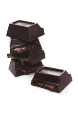 Pieces of chocolate bar with feeling