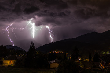 Thunderstorm in the alps