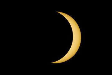 Fototapeta na wymiar Crescent Sun Behind Moon - Total Eclipse - August, 2017