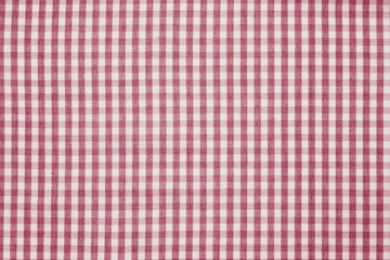 red and white checkered fabric background texture
