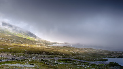 Segelregatta auf dem Totensee in der Schweiz