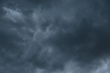 Dark clouds before heavy raining