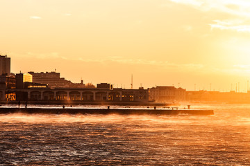 Fototapeta premium Windy day in the city of Trieste