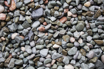 Stones pebbles background. Beach rocks