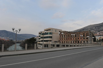 Fototapeta na wymiar City of Mostar after the war in Bosnia and Herzigovina