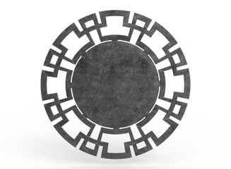 Fototapeta na wymiar 3d illustration of ornament frame. white background isolated. icon for game web.