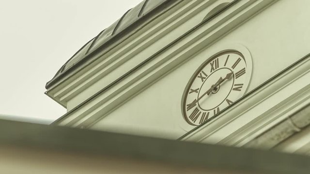 Timelapse of the City Hall's clock in Minsk, Belarus.