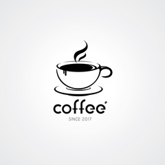 Coffee shop logo design elements. Vector illustration