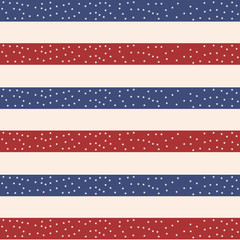 Independence Day of America seamless pattern. July 4th endless background. USA national holiday repeating texture with stars. Vector illustration

