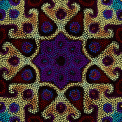 Irregular dots pattern. Seamless background. Mosaic art tile of small dots. Random circles.