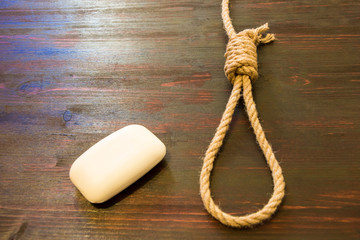The deadly loop of rope. Last seconds of life. Unrequited love.