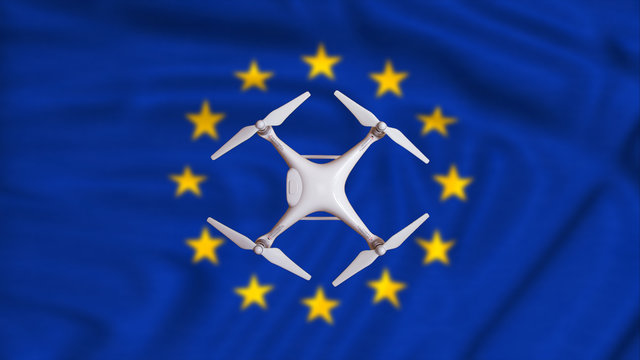 european rules for drone aerial aircraft law, drone concept