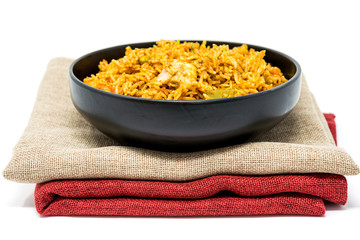 Tasty Indian food basmati rice on a plate