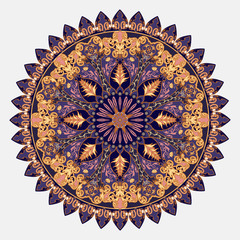 Decorative floral ornament in East style. Mandala.