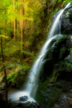 Wasserfall im Wald Natur Wasser Romantisch