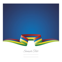 Abstract background Mauritius flag ribbon