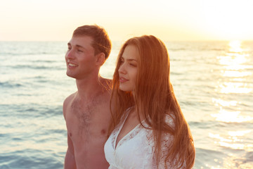 Young couple loving vacation