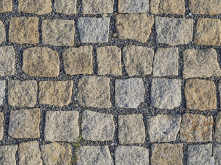 Obraz premium Prague cobblestone gray beige paving stone square