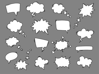 Cartoon speech balloons collection.