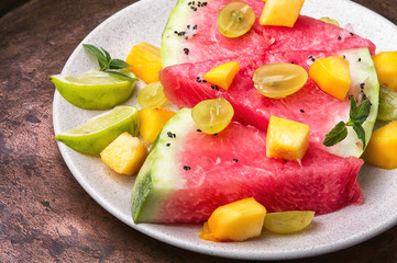 salad with watermelon