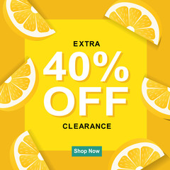 Sale Poster With Lemon