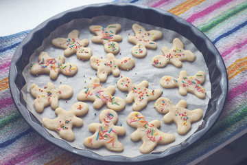 Cookie sheet gingerbread men