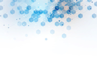 Abstract hexagon background. Technology polygonal design. Digital futuristic minimalism