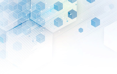 Abstract hexagon background. Technology polygonal design. Digital futuristic minimalism