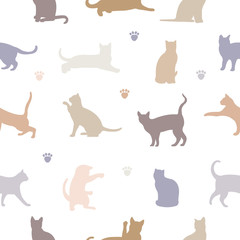 Seamless Pattern With Cats