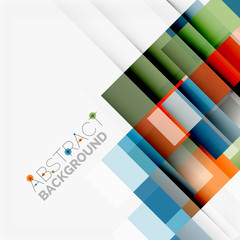 Abstract blocks template design background, simple geometric shapes on white, straight lines and rectangles