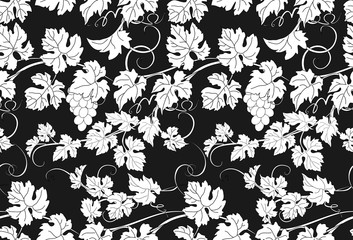 Fototapeta premium Vector repeating pattern with vines in vintage style.