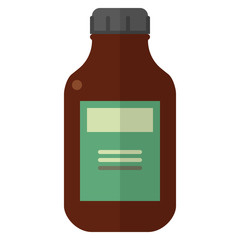Bottle with medicament vector illustration