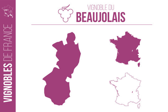 Carte du vignoble du Beaujolais
