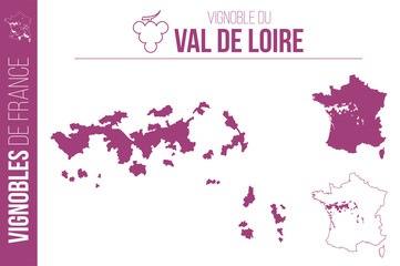 Carte du vignoble du Val de Loire