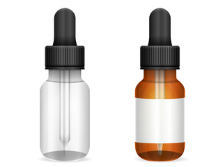 Glass medical bottle set