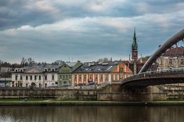 View of Podgorze district in Cracow, Poland