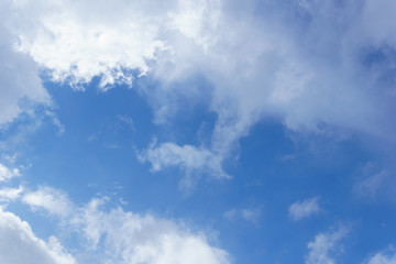 Beautiful and Amazing.Blue sky with clouds and sunshine for background