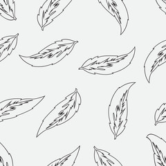 Seamless pattern with falling leaves