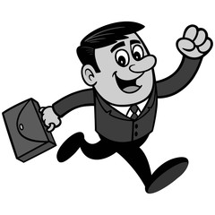 Businessman Running Illustration