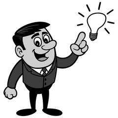 Businessman with Idea Illustration