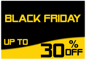 black friday sale banner 30% off 