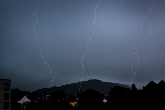 Lightning and Thunder over the Alps of Innsbruck