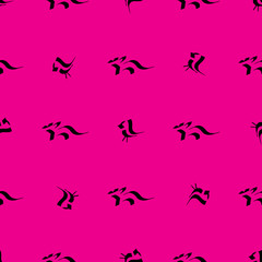 Bird and fox ink drown pattern