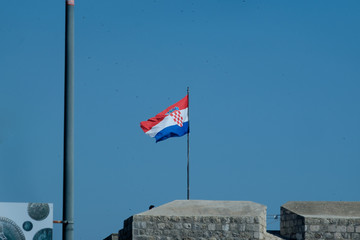 Croatian flag in the wind