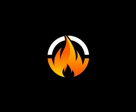 Fire Flame Logo Symbol Vector Design Graphic by Bigbang · Creative Fabrica