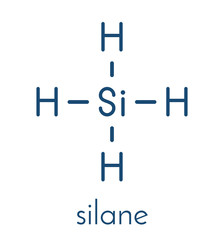 Silane (SiH4) molecule. Skeletal formula.