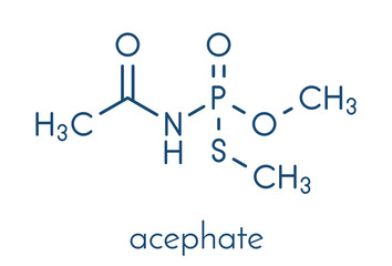 Acephate insecticide molecule. Skeletal formula.